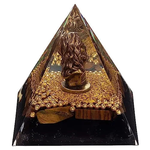 FENGSHUI-CAISHEN Mini Jesus Figurine in Healing Crystal Orgone Pyramid - Obsidian Tiger's Eye FENGSHUI-CAISHEN Au supplements