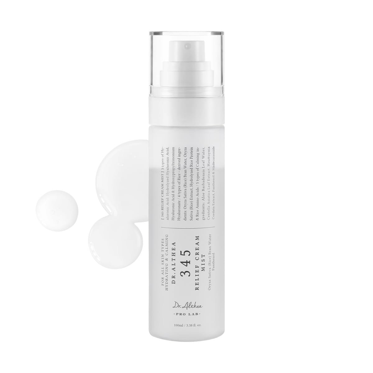 Dr.Althea 345 Relief Cream Mist | Hydrating Facial Mist with Rice Extract | Soothing Care for Sensitive Skin