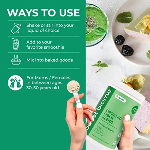 Boost Biome Fiber Supplement Organic Super Greens Powder – Supports Bloating Relief Boost Biome Au supplements