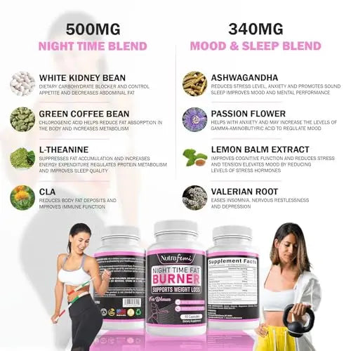 Nutrafemi Night time Fat Burner, Weight Loss Pills for Women – Thermogenic Fat Burner Nutrafemi Au supplements