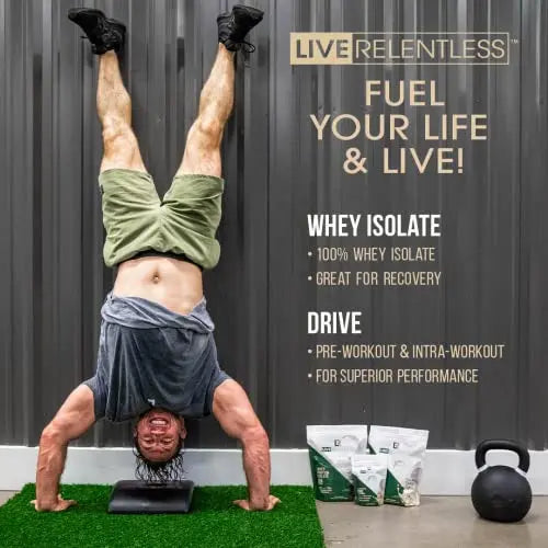 Live Relentless by Tim Kennedy, Drive Pre-Workout, Merica's Strawlemon, 30 Servings Live Relentless Au supplements