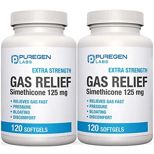 P Puregen Labs Extra Strength Gas Relief Softgels with Simethicone 125 mg P Puregen Labs Au supplements