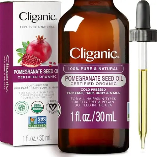 Cliganic Organic Pomegranate Seed Oil, 100% Pure - For Face, Skin | Natural Cold Pressed Unrefined Cliganic Au supplements