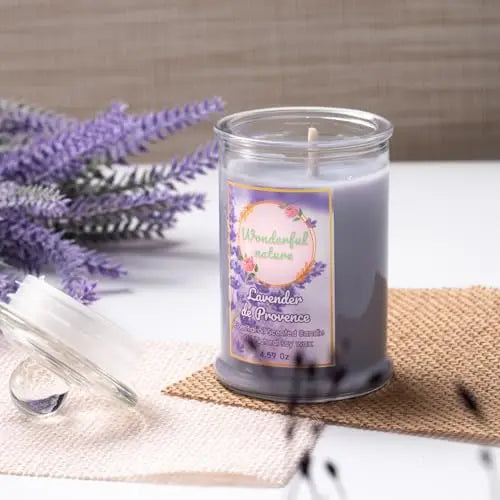 Wonderfulnature Lavender de Provence Pure Essential Oil Scented Candle, Aromatherapy WONDERFUL NATURE Au supplements