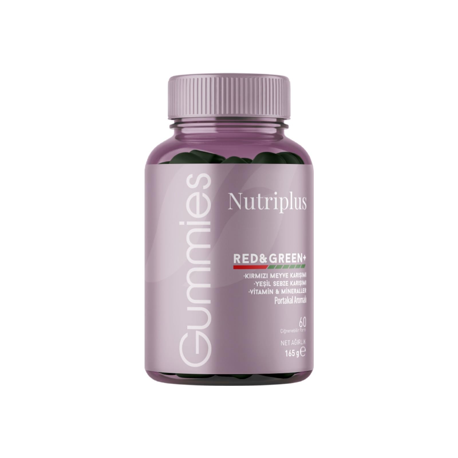 FARMASi Nutriplus Jelly Vitamins Red + Green, 60 pcs - Antioxidant-Rich Vegan Multivitamin Supplement with Fruits and Vegetables Essential Vitamins Immune Support Energy Boost, Skin Hair Nail Health FARMASi Au supplements