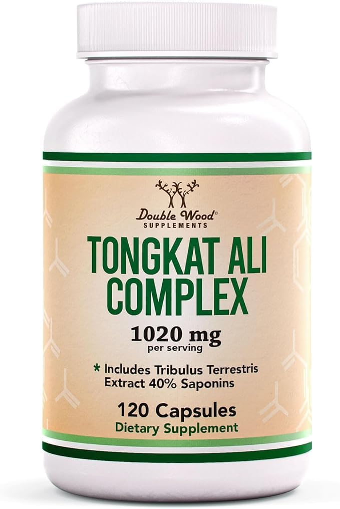 Tongkat Ali Extract - Ultra High Potency 200:1 - for Men (Longjack) Eurycoma Longifolia, 1000mg per Serving, 120 Capsules - with 20mg Tribulus Terrestris