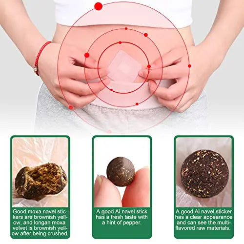 Mugwort Stickers, 40PCs Mugwort Navel Stickers - Parches para Bajar de Peso Rapido ALIVO Au supplements