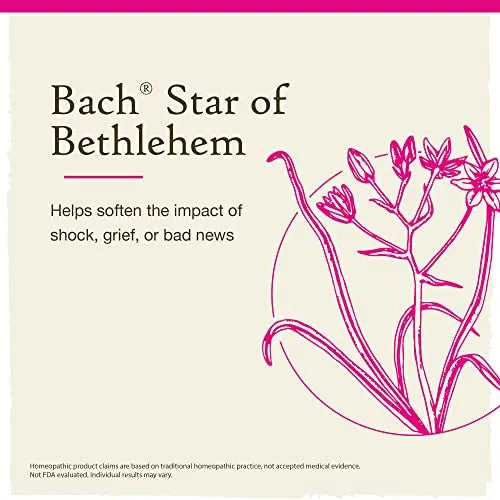 Bach Original Flower Remedies, Star of Bethlehem for Grief and Shock (Non-Alcohol Formula) Bach Au supplements