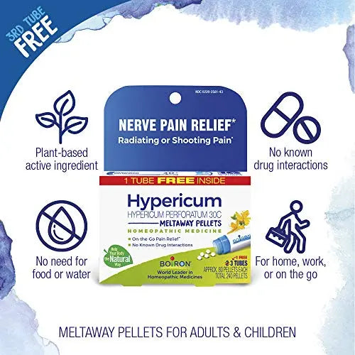 Boiron Hypericum Perforatum 30C Homeopathic Medicine for Relief from Nerve Pain, Toothaches Boiron Au supplements