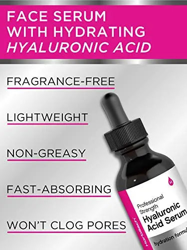 Hyaluronic Acid Serum For Face | 2 oz | Paraben & SLS Free Moisturizer | by Horbaach Horbäach Au supplements