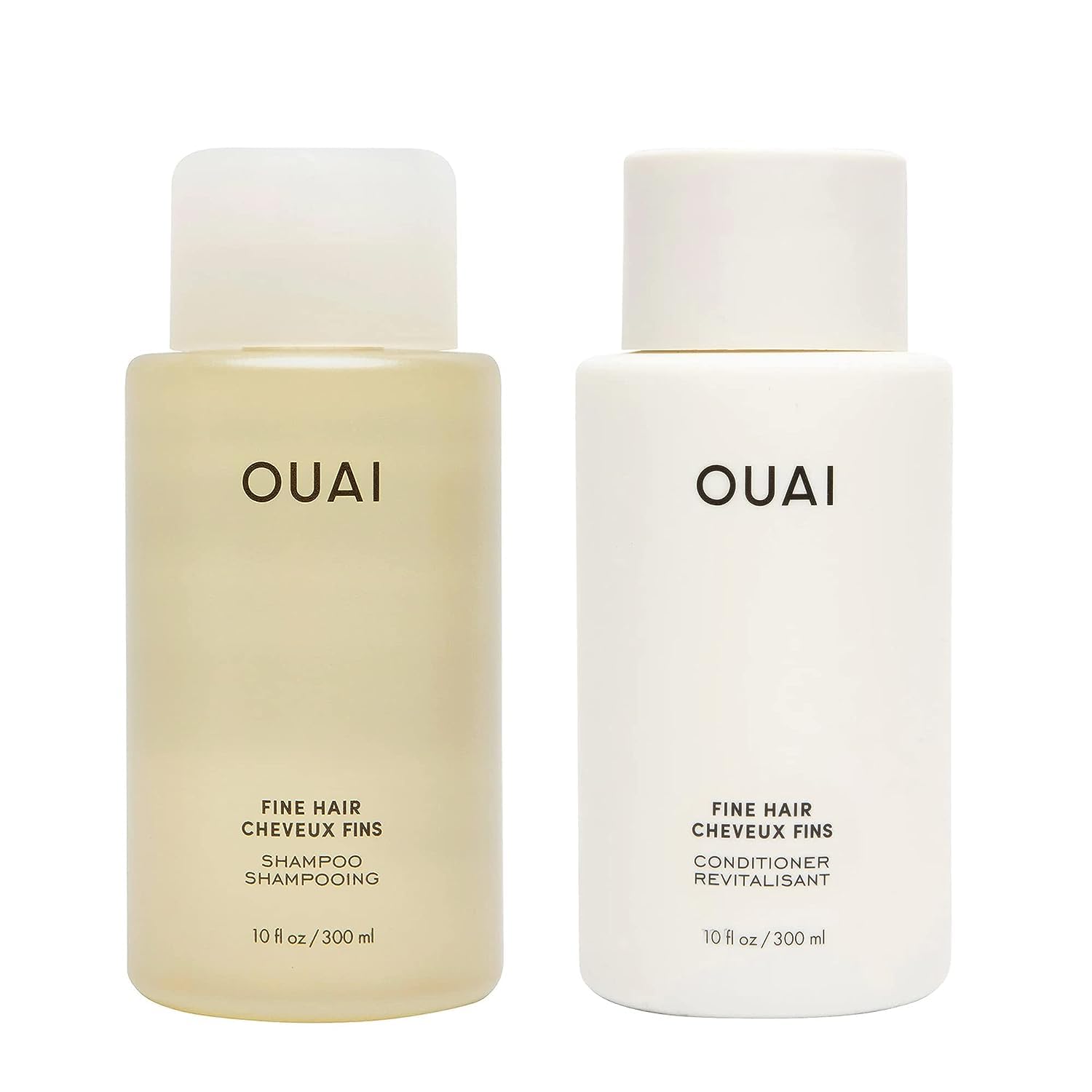 OUAI Fine Shampoo and Conditioner Set - Sulfate Free Shampoo and Conditioner for Women & Men - Made with Keratin, Marshmallow Root, Shea Butter & Avocado Oil - Free of Parabens & Phthalates (10 Fl Oz) OUAI Au supplements