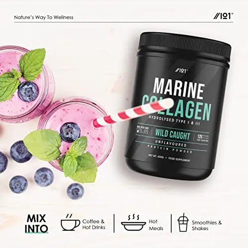 Marine Collagen Powder Supplement - 400g - Wild-Caught Canadian Marine Collagen - Unflavoured - Types 1 & 3 Hydrolysed Collagen ALPHA01 Au supplements