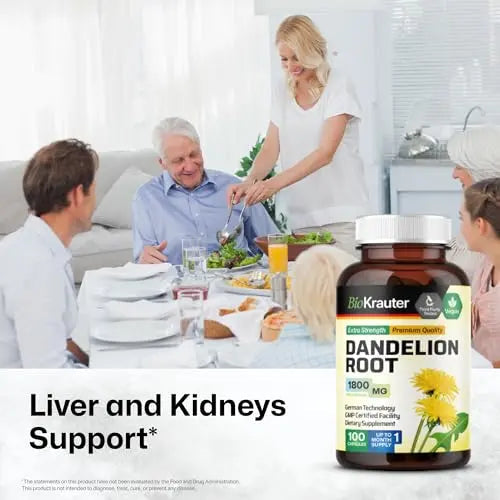BIO KRAUTER Dandelion Root Capsules - Organic Dandelion Root Supplement - Vegan BIO KRAUTER Au supplements