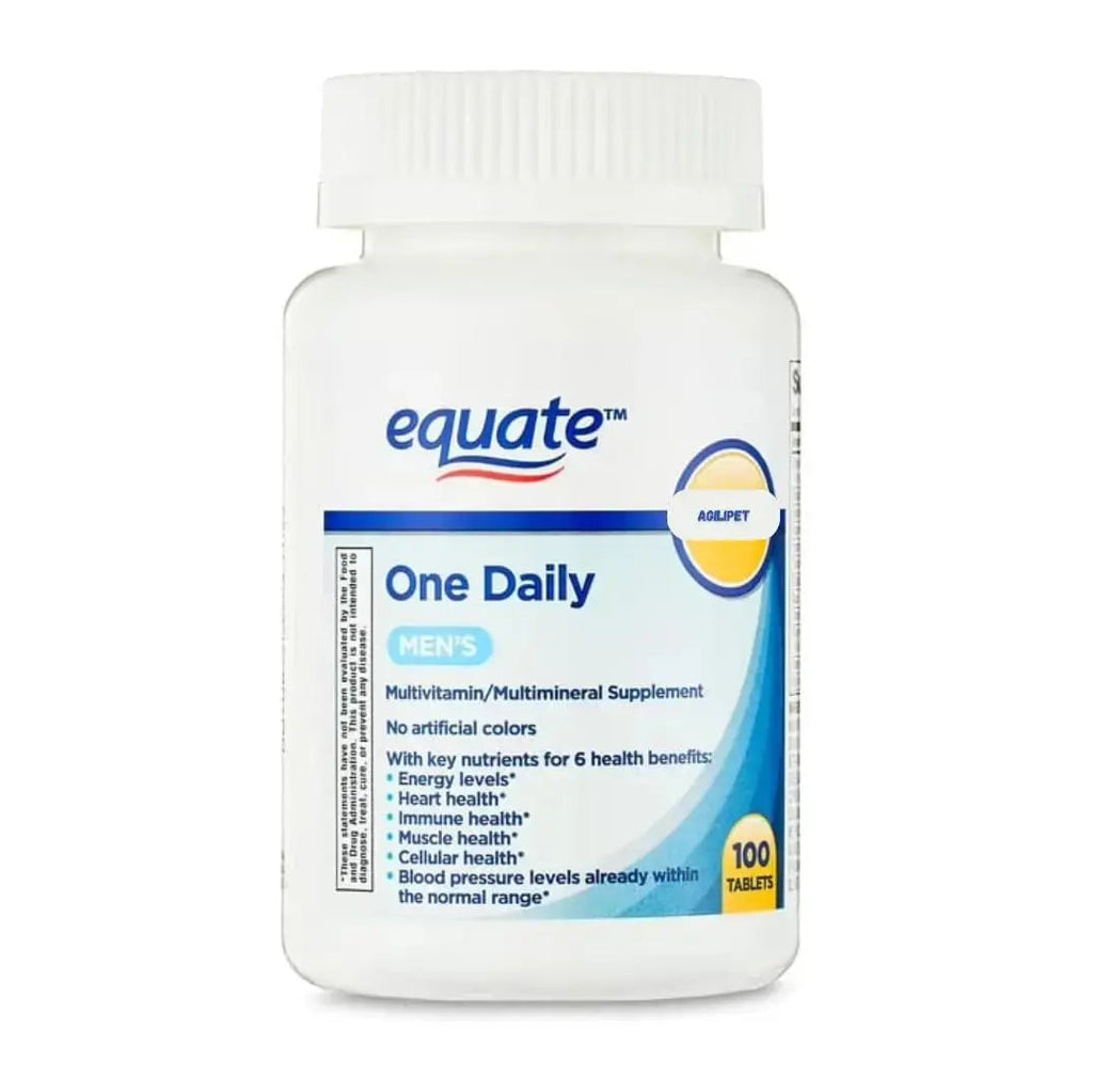 AGILIPET Equate One Daily Men's Multivitamin Multimineral Supplement Tablets, 100 Count Sticker AGILIPET Au supplements