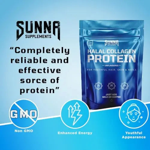 SUNNA SUPPLEMENTS - Halal Bovine Collagen Protein Powder for Hair, Skin, Nails and Joints SUNNA SUPPLEMENTS Au supplements
