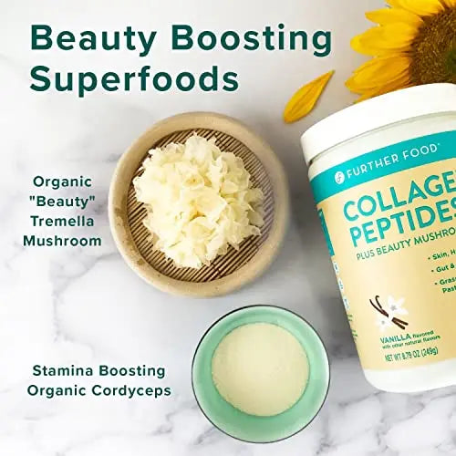 Further Food Best Collagen Peptides Powder Vanilla Flavored Keto Grass-Fed Collagen Further Food Au supplements