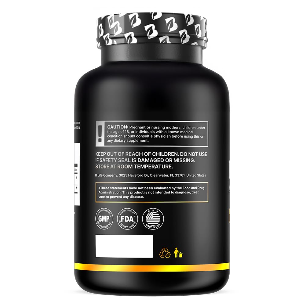 Organic Ashwagandha KSM-66 1000 mg Supplement | Adaptogen for Cortisol Support & Stress Relief | Mood, Calm & Sleep Aid for Men & Women | Ashwagandha ritual vitamins for women | 60 Vegan Caps B Life Company Au supplements