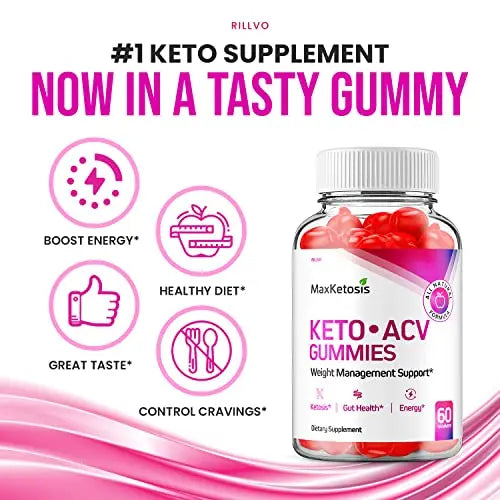 (2 Pack) Max Ketosis Keto ACV Gummies Max Ketosis Advanced Formula Apple Cider Vinegar Rillvo Au supplements