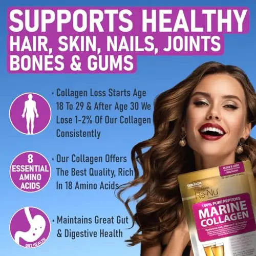 SkinPep® Collagen Re-Nu Liquid Shot Sachet 15-30 Day Supply - The Anti-Ageing Daily Collagen Drink Mix SkinPep Au supplements