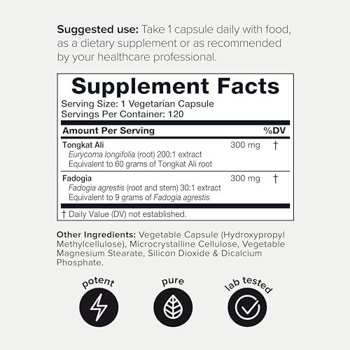 Ultra Concentrated 69,000mg Tongkat Ali Fadogia Agrestis Blend – 200:1 Tongkat Ali + 30:1 Toniiq Au supplements