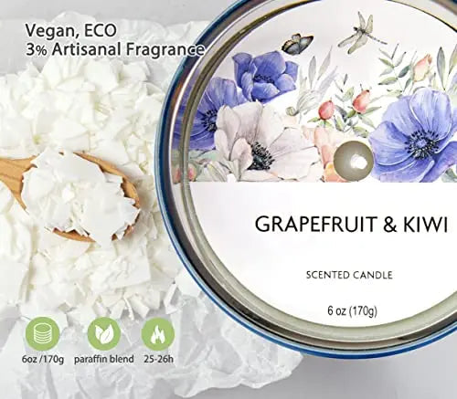 Grapefruit & Kiwi Scented Candles for Home Aromatherapy Candle Gifts for Women, Long Lasting Glass Briful Au supplements