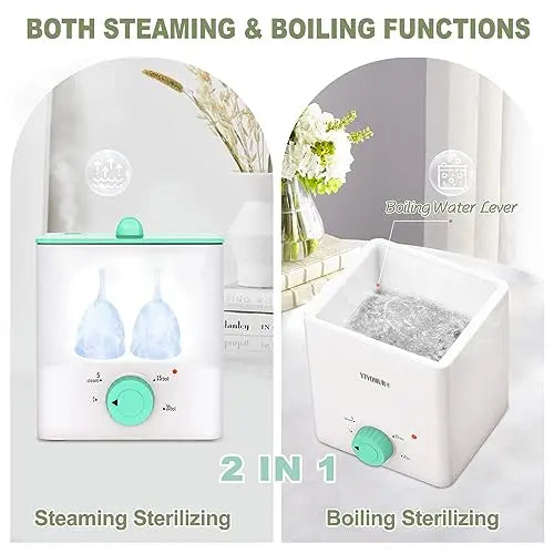 YTYOMUR Menstrual Cup Steamer Sterilizer with 2 Reusable Period Cups, Menstrual Cups Cleaner YTYOMUR Au supplements