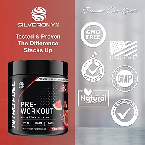 Pre-Workout Powder with Beta-Alanine & Caffeine for Energy, L-Citrulline & L-Arginine SILVERONYX Au supplements