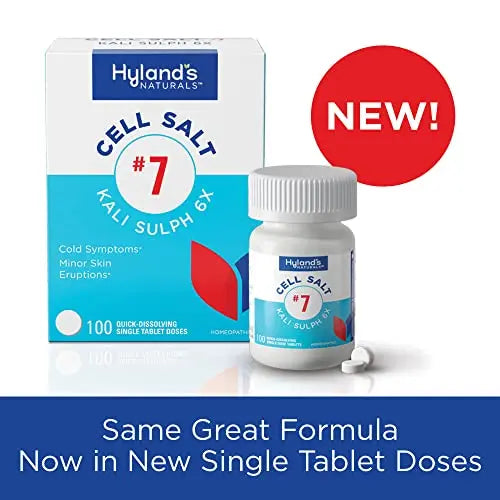 Hyland's Naturals No. 7 Cell Salt Kali Sulph 6X Tablets, Cystic Acne and Acne Scare Treatment Hyland's Au supplements