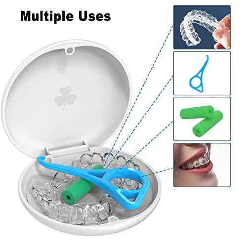 BVN 2 Pcs Retainer Case, Slim Braces Case, Denture Case, Mouth Guard Case, Teeth Aligner Case BVN Au supplements