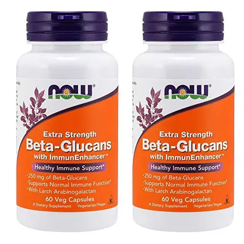 Beta-Glucans with ImmunEnhancer 60 VegiCaps (Pack of 2) Now Foods Au supplements