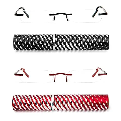 DXYXYO Mini Rimless Reading Glasses for Women Men, 2 Pack Slim Pocket Compact Metal DXYXYO Au supplements