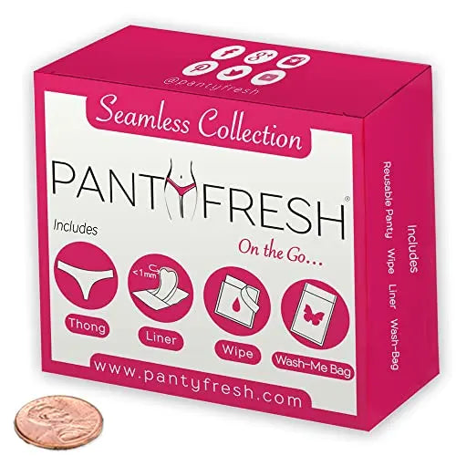 to-Go Panty Kit Includes 4 Items Seamless Thong Underwear Fresh Wipe Pantyliner & Washbag Travel Panty Fresh Au supplements