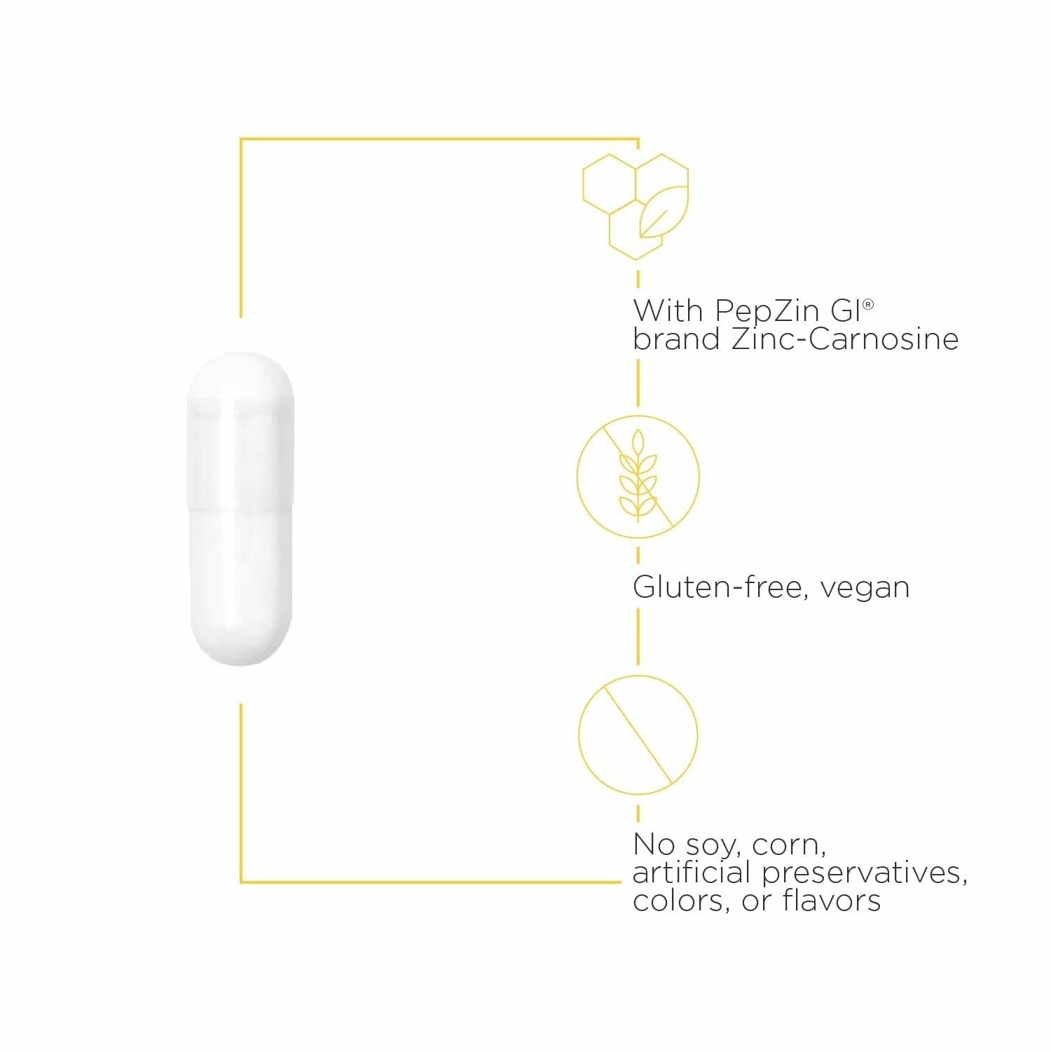 Integrative Therapeutics Zinc-Carnosine - Digestive & Gut Health Support* - GI Tract Support* - Supports Immune Health* - Easy-to-Swallow