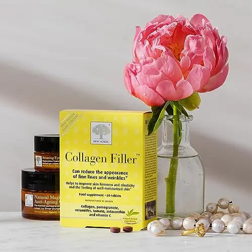 New Nordic Skin Care Collagen Filler 60 Tablets - Reduce The Formation of Wrinkles with Marine Collagen New Nordic Ltd Au supplements