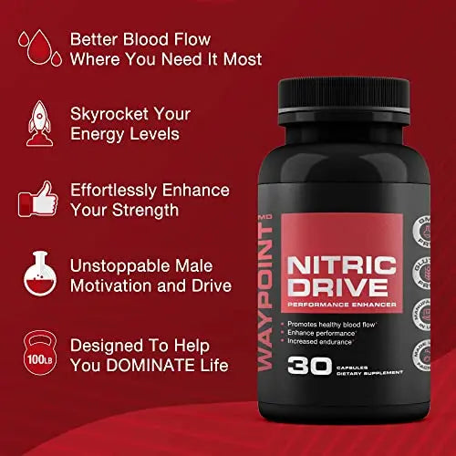 Advanced Nitric Oxide Supplement for Men- 342% Nitric Oxide Booster – Includes L Arginine WAYPOINT HEALTH Au supplements