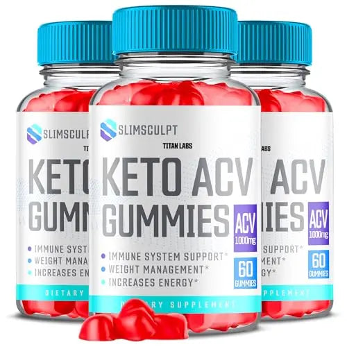 (3 Pack) Slimsculpt Keto ACV Gummies, Slim Sculpt Keto ACV Gummies Advanced Weight Loss 1000MG Titan Labs Au supplements