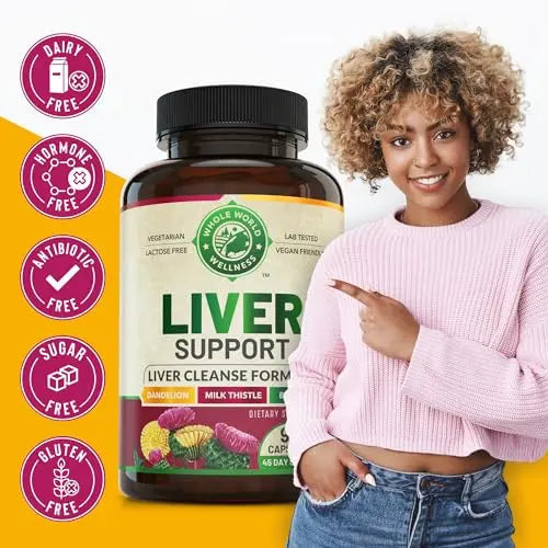 Liver Cleanse Detox & Repair Formula. Liver Support Supplement with Dandelion Root Silymarin WHOLE WORLD WELLNESS Au supplements