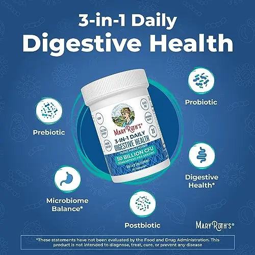 Mary Ruth's 3 in 1 Digestive Health Probiotic, 30 CT MaryRuth Organics Au supplements