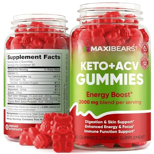 Keto Gummies - Delicious Low-Carb Snack to Boost Ketosis, Metabolism & Energy MAXIBEARS Au supplements