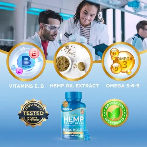 Wellution Hemp Gummies 985,000 High Potency - Fruity Gummy Bear with Hemp Oil Wellution Au supplements