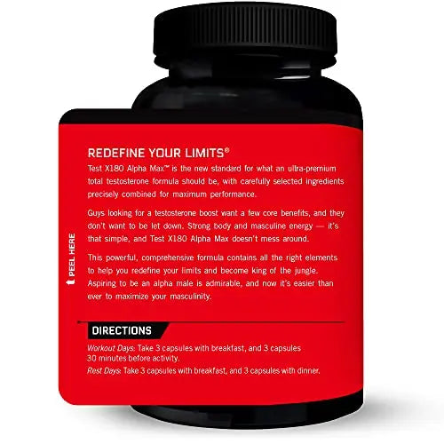 FORCE FACTOR Test X180 Alpha Max, 2-Pack, Total Testosterone and Nitric Oxide Booster Force Factor Au supplements