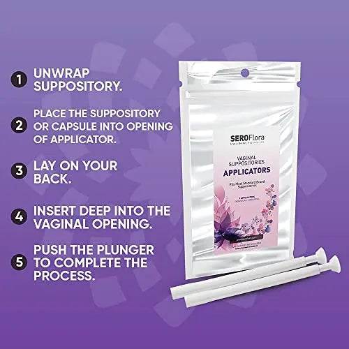 SEROVERA Seroflora Boric Acid Suppositories Applicators for Women, Individually Wrapped Pack of 7 SEROVERA Au supplements