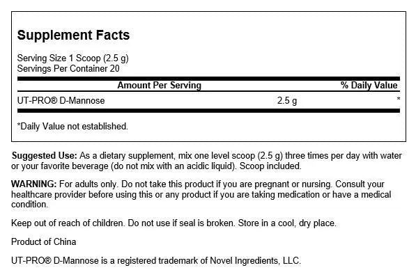 Swanson D-Mannose Powder 1.75 Ounce (50 g) Pwdr Swanson Au supplements