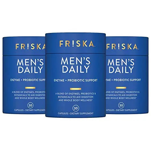 FRISKA Men’s Daily Digestive Enzyme and Probiotics Supplement, Natural Support FR!SKA Au supplements