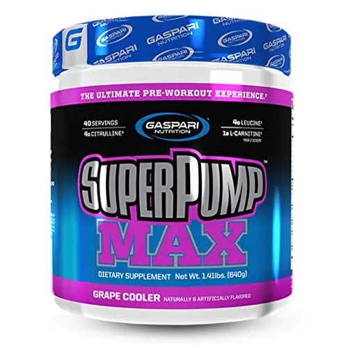 Gaspari Nutrition SuperPump MAX, The Ultimate Pre Workout Powder, Sustained Energy Gaspari Nutrition Au supplements