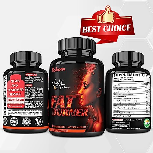 12in1 Night Time Fat Burner for Women - VitaminD.3, Garcinia Cambogia, White Kidney Bean Satoomi Au supplements