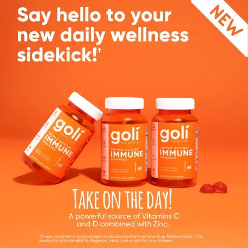 Goli Immune Vitamin Gummy - 60 Count - Elderberry, Vitamin C, D & Zinc, Vegan, Non-GMO Goli Au supplements