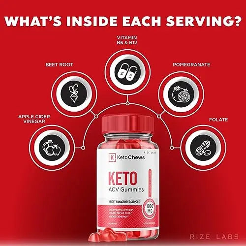 (3 Pack) Keto Chews Gummies - Keto Chews ACV Gummies for Weight Loss 525 MG rize labs Au supplements