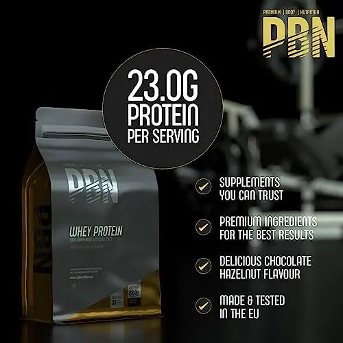 PBN - Premium Body Nutrition Whey Protein1kg Chocolate Hazelnut, New Improved Flavour Premium Body Nutrition Au supplements