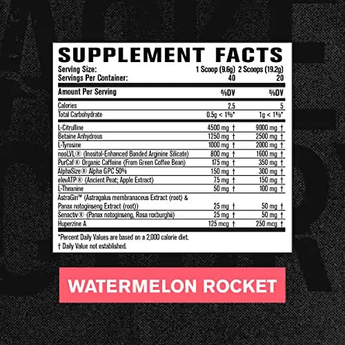 Jacked Factory Nitrosurge Max Nootropic Pre Workout Powder - Premium Pre Workout Jacked Factory Au supplements